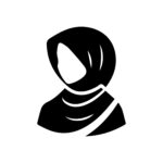 women hijab beauty logo template free vector